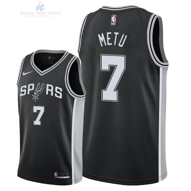 Acquista Maglia NBA Nike San Antonio Spurs #7 Chimezie Metu Nero Icon 2018
