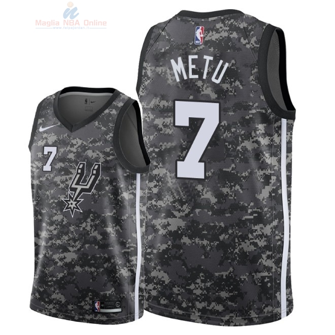 Acquista Maglia NBA Nike San Antonio Spurs #7 Chimezie Metu Nike Camouflage Città 2018