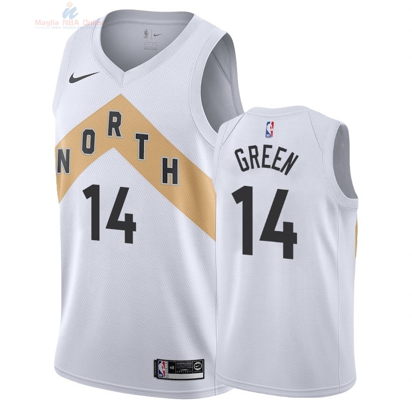 Acquista Maglia NBA Nike Toronto Raptors #14 Danny Green Nike Bianco Città 2018-19