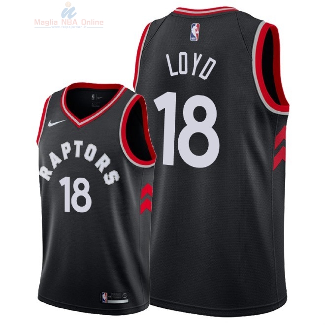 Acquista Maglia NBA Nike Toronto Raptors #18 Jordan Loyd Nero Statement 2018