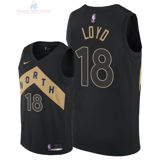 Acquista Maglia NBA Nike Toronto Raptors #18 Jordan Loyd Nike Nero Città 2018