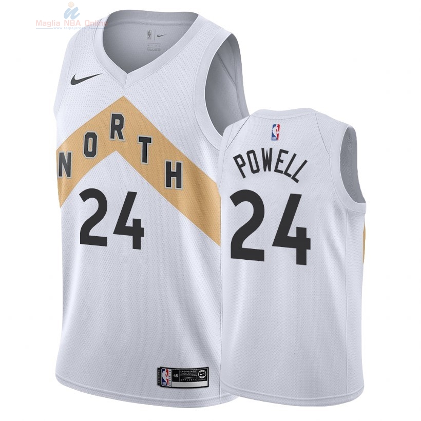 Acquista Maglia NBA Nike Toronto Raptors #24 Norman Powell Nike Bianco Città 2018-19