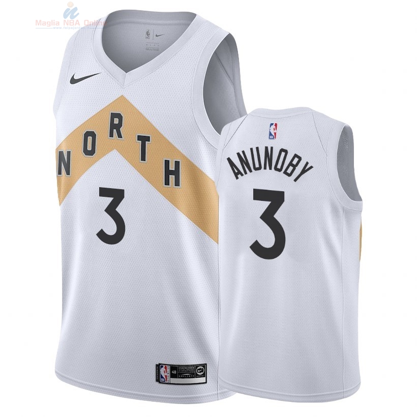 Acquista Maglia NBA Nike Toronto Raptors #3 OG Anunoby Nike Bianco Città 2018-19