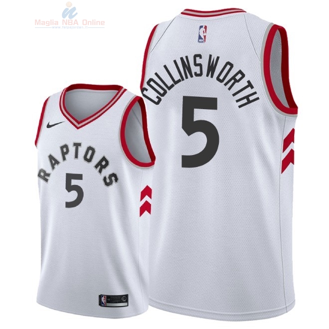 Acquista Maglia NBA Nike Toronto Raptors #5 Kyle Collinsworth Bianco Association 2018