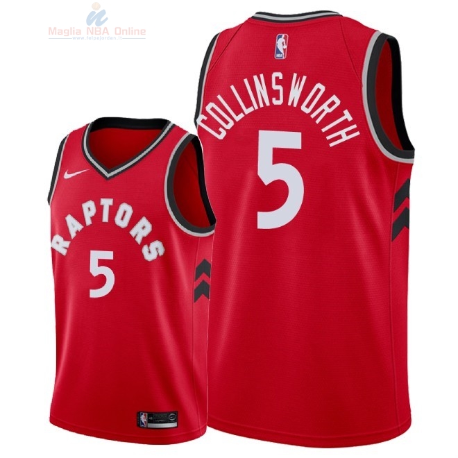 Acquista Maglia NBA Nike Toronto Raptors #5 Kyle Collinsworth Rosso Icon 2018