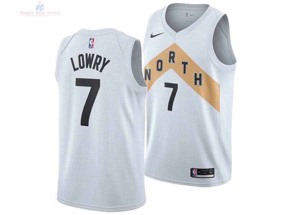 Acquista Maglia NBA Nike Toronto Raptors #7 Kyle Lowry Nike Bianco Città 2018-19