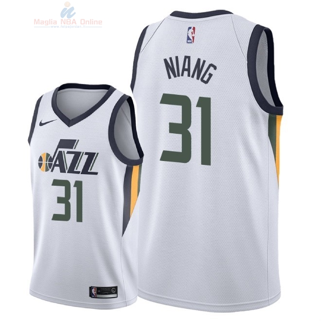 Acquista Maglia NBA Nike Utah Jazz #31 Georges Niang Bianco Association 2018
