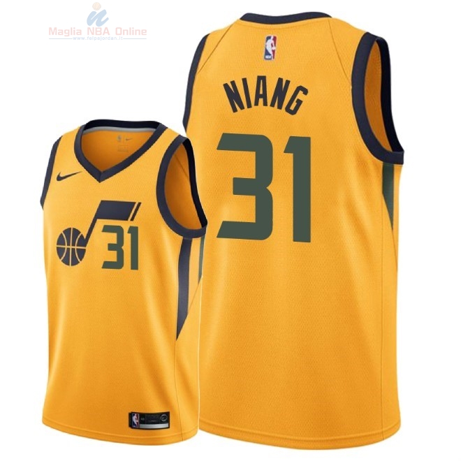 Acquista Maglia NBA Nike Utah Jazz #31 Georges Niang Giallo Statement 2018