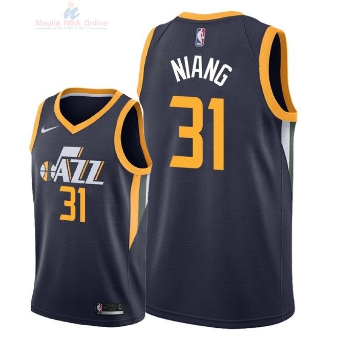 Acquista Maglia NBA Nike Utah Jazz #31 Georges Niang Marino Icon 2018