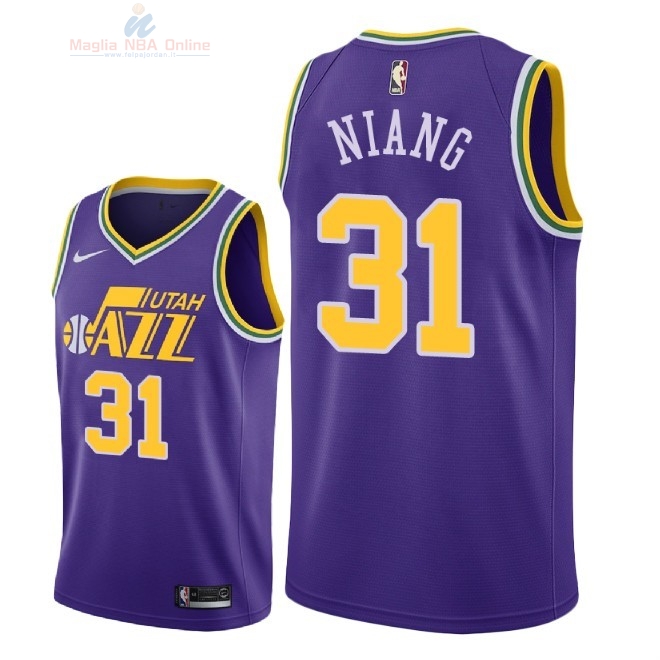 Acquista Maglia NBA Nike Utah Jazz #31 Georges Niang Retro Porpora 2018