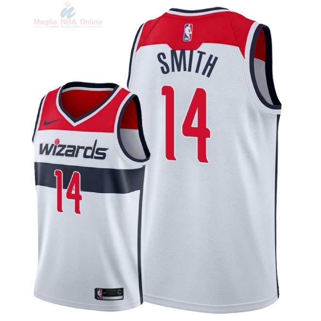 Acquista Maglia NBA Nike Washington Wizards #14 Jason Smith Bianco Association 2018