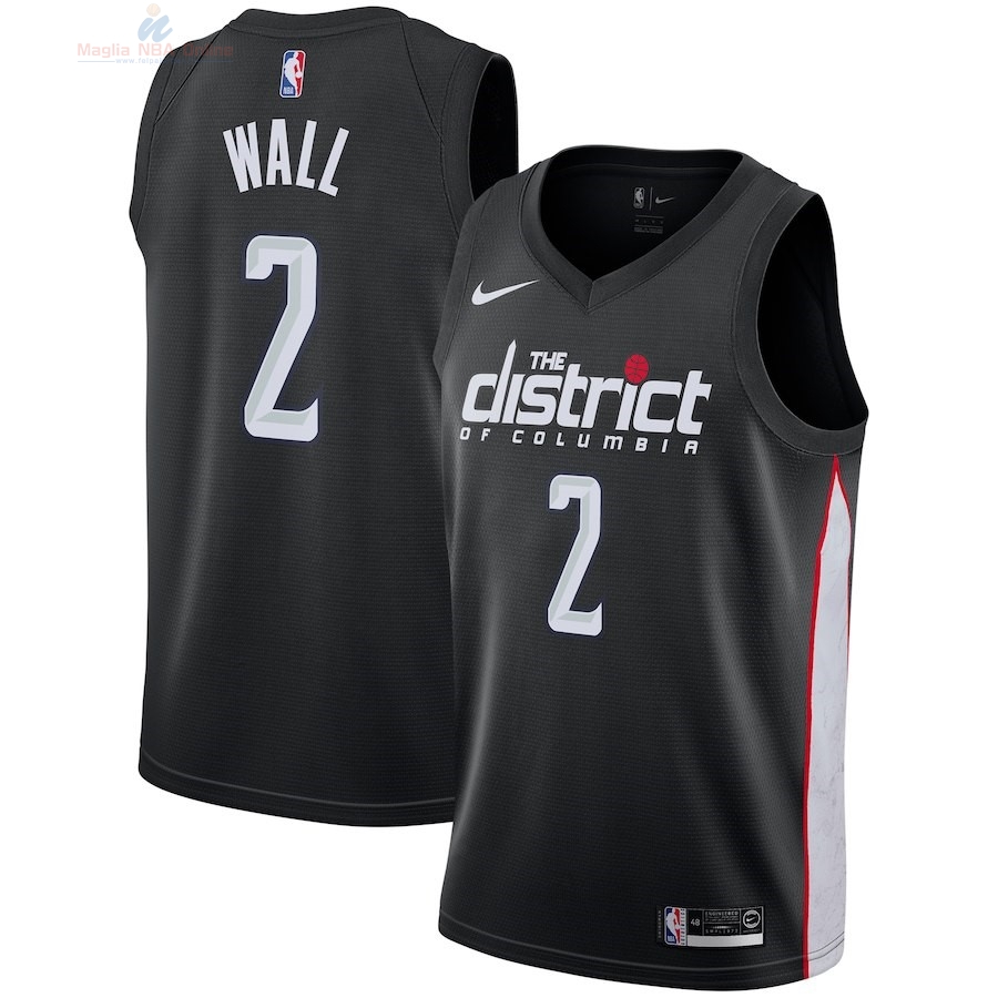 Acquista Maglia NBA Nike Washington Wizards #2 John Wall Nike Nero Città 2018-19