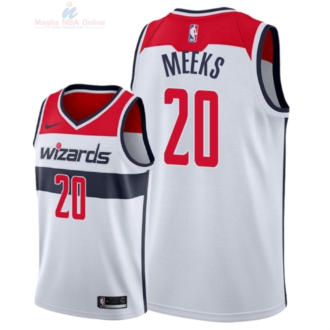 Acquista Maglia NBA Nike Washington Wizards #20 Jodie Meeks Bianco Association 2018