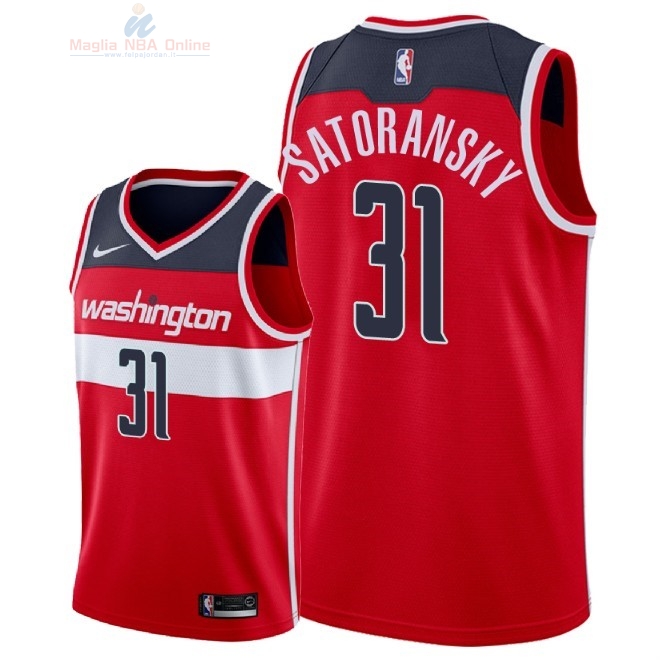 Acquista Maglia NBA Nike Washington Wizards #31 Tomas Satoransky Rosso Icon 2018