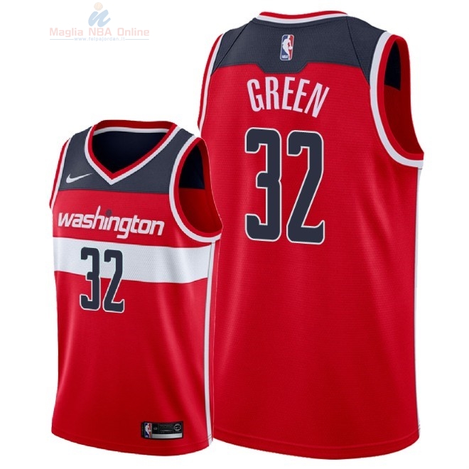 Acquista Maglia NBA Nike Washington Wizards #32 Jeff Green Rosso Icon 2018