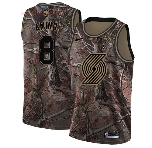 Acquista Maglia NBA Portland Trail Blazers #8 Al Farouq Aminu Camo Swingman Collezione Realtree 2018