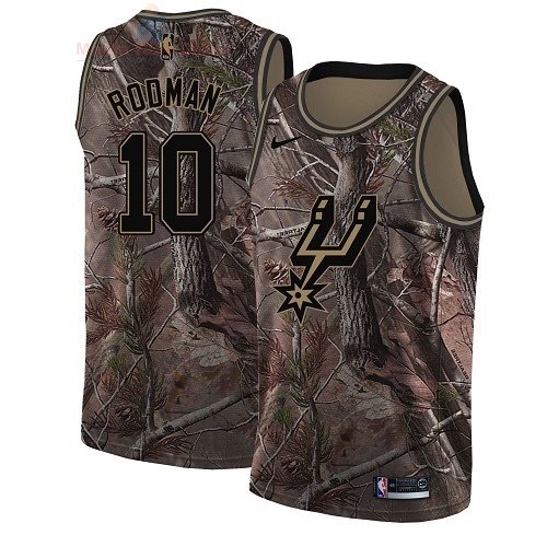 Acquista Maglia NBA San Antonio Spurs #10 Dennis Rodman Camo Swingman Collezione Realtree 2018