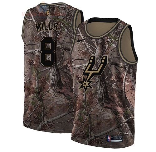 Acquista Maglia NBA San Antonio Spurs #8 Patty Mills Camo Swingman Collezione Realtree 2018