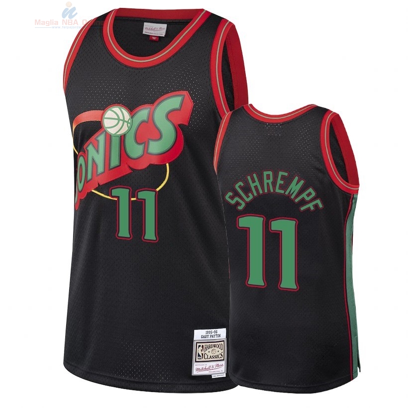 Acquista Maglia NBA Seattle SuperSonics 2018 Natale #11 Detlef Schrempf Nero