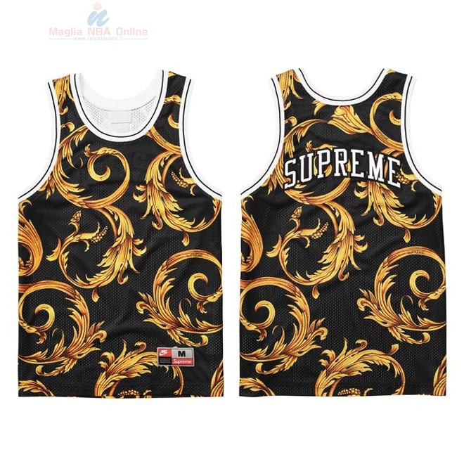 Acquista Maglia NBA Supreme x Nike Air Foamposite Nero