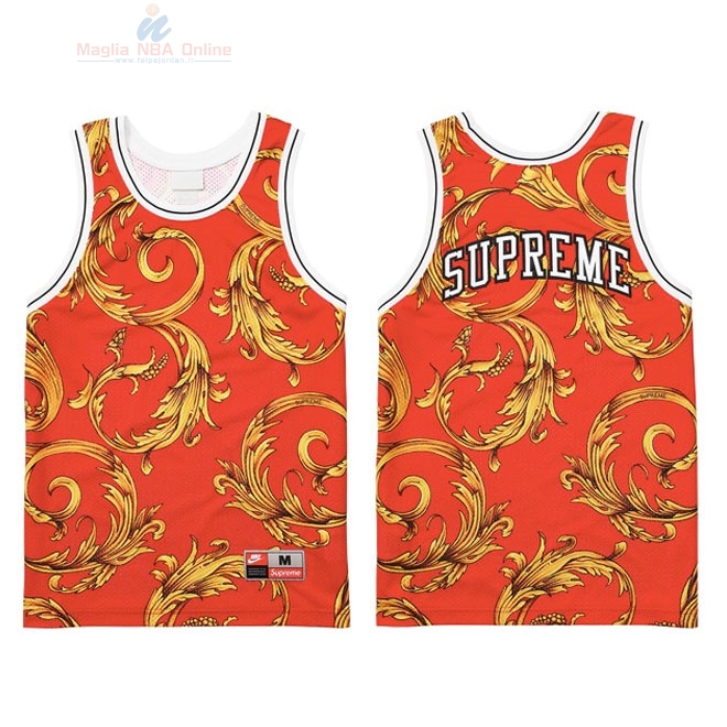 Acquista Maglia NBA Supreme x Nike Air Foamposite Rosso