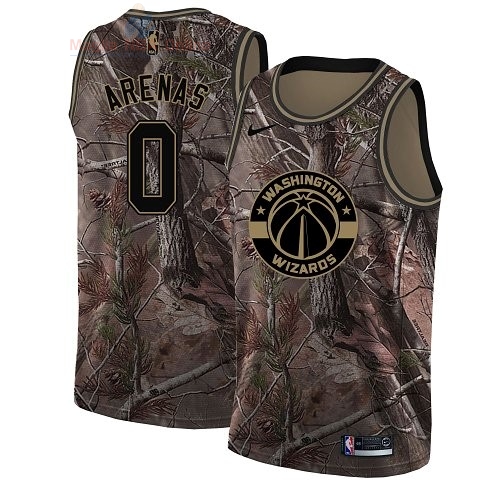 Acquista Maglia NBA Washington Wizards #0 Gilbert Arenas Camo Swingman Collezione Realtree 2018