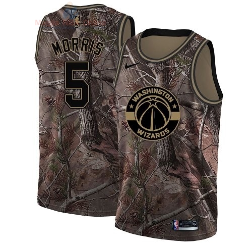 Acquista Maglia NBA Washington Wizards #5 Markieff Morris Camo Swingman Collezione Realtree 2018