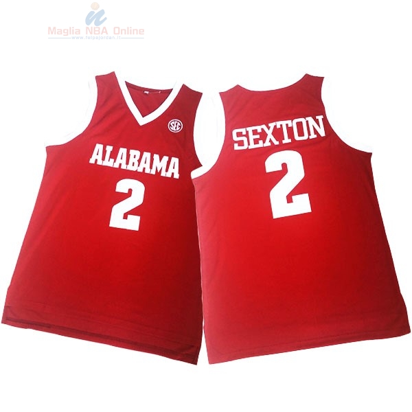 Acquista Maglia NCAA Alabama #2 Collin Sexton Rosso