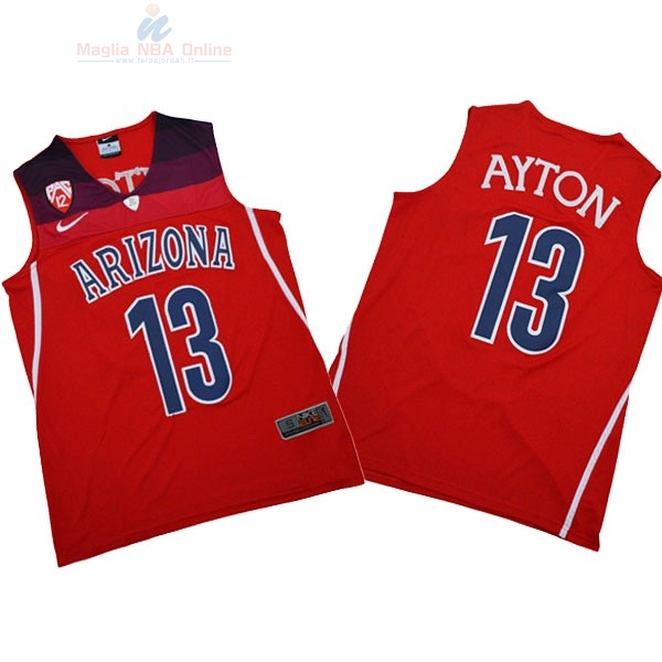 Acquista Maglia NCAA Arizona #13 Deandre Ayton Nike Rosso