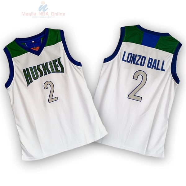 Acquista Maglia NCAA Chino Hills High School #2 Lonzo Ball Bianco