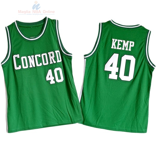 Acquista Maglia NCAA Concord Academy #40 Shawn Kemp Verde