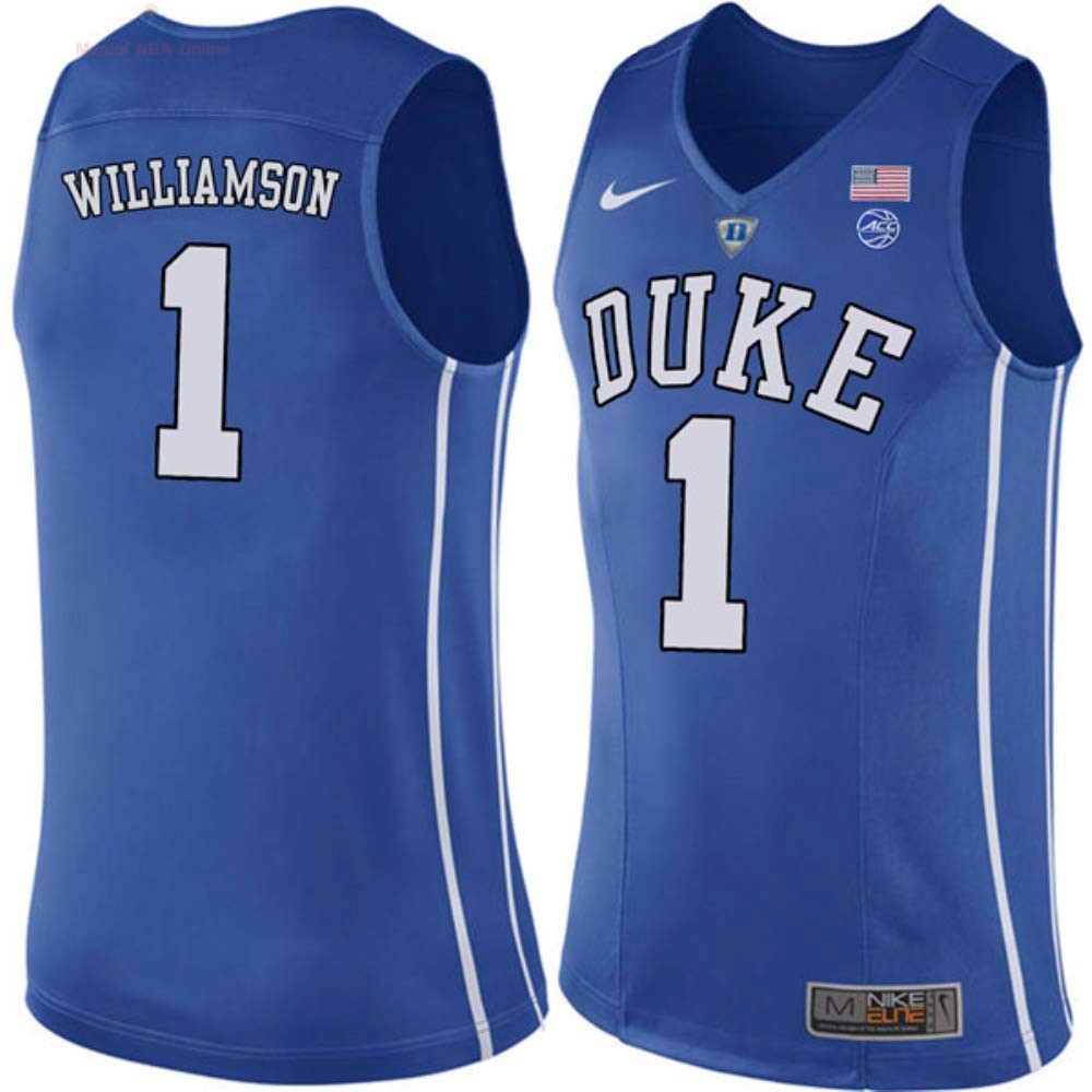 Acquista Maglia NCAA Duke #1 Zion Williamson Blu