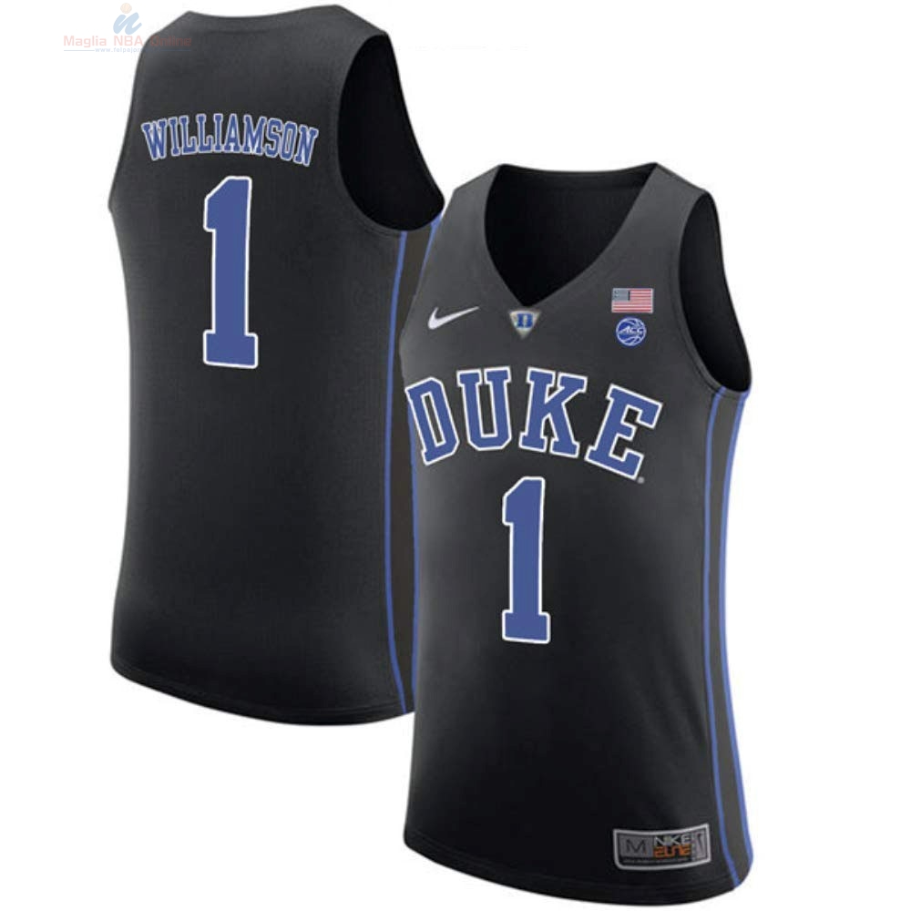 Acquista Maglia NCAA Duke #1 Zion Williamson Nero