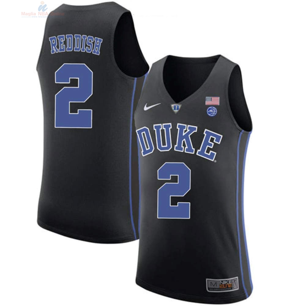 Acquista Maglia NCAA Duke #2 Cameron Reddish Nero