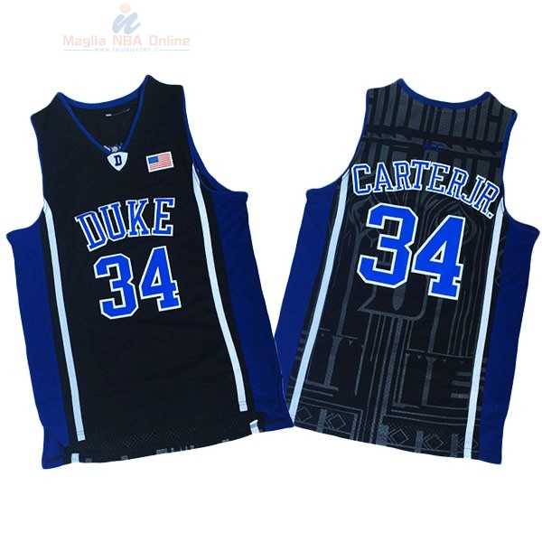 Acquista Maglia NCAA Duke #34 Wendell Carter Jr Nero