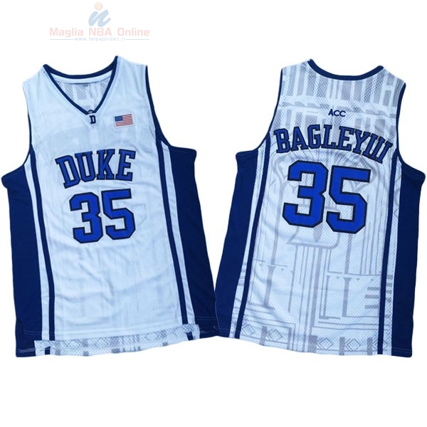 Acquista Maglia NCAA Duke #35 Marvin Bagley III Bianco