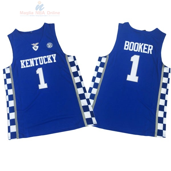 Acquista Maglia NCAA Kentucky #1 Devin Booker Blu