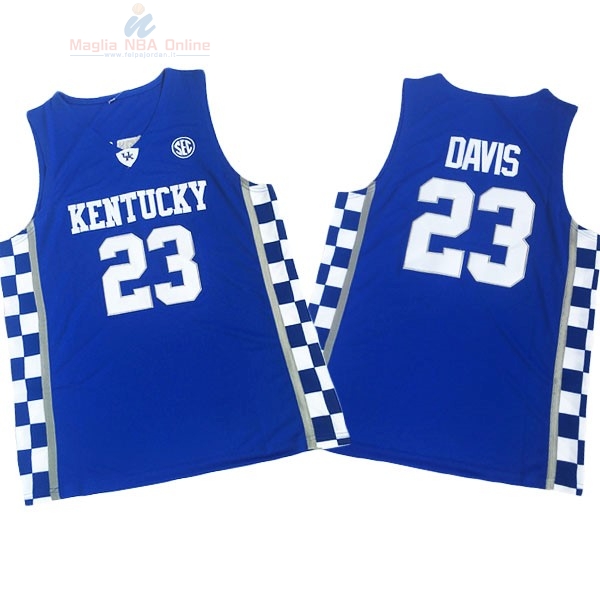 Acquista Maglia NCAA Kentucky #23 Anthony Davis Blu
