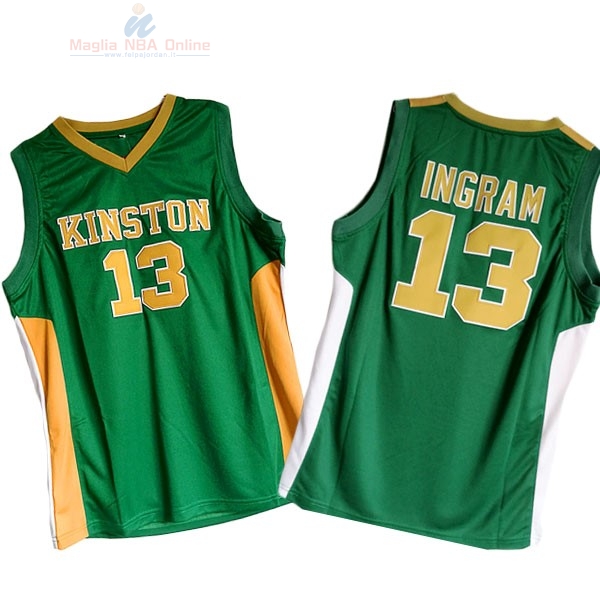 Acquista Maglia NCAA Kinston High School #13 Brandon Ingram Verde