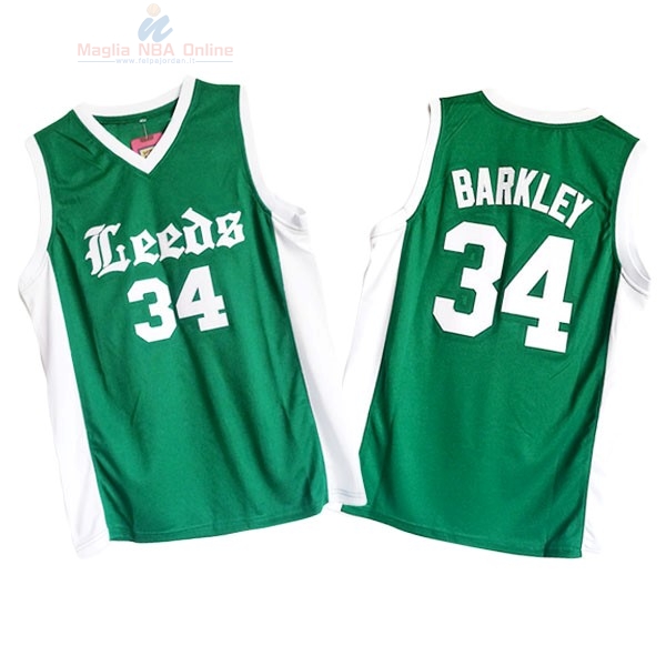 Acquista Maglia NCAA Leeds High School #34 Charles Barkley Verde