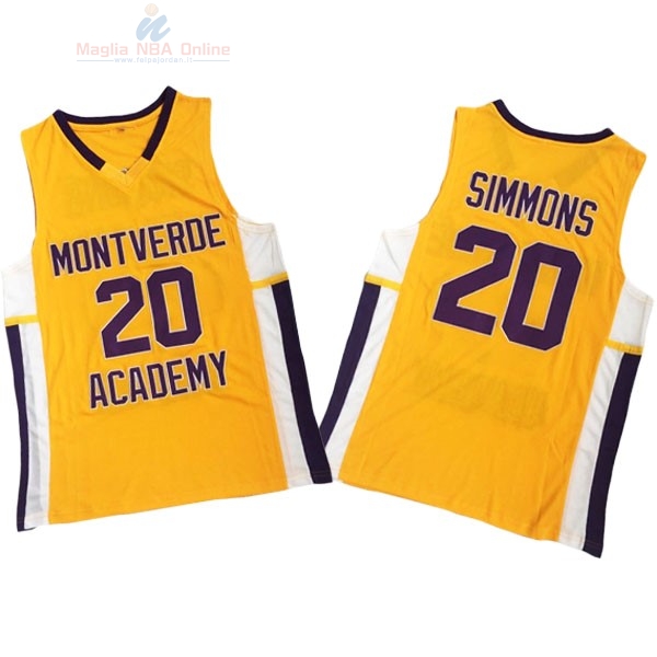 Acquista Maglia NCAA Montverde Academy #20 Ben Simmons Giallo