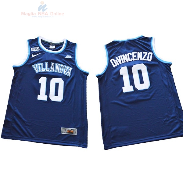 Acquista Maglia NCAA Villanova Wildcats #10 Donte DiVincenzo Nike Blu