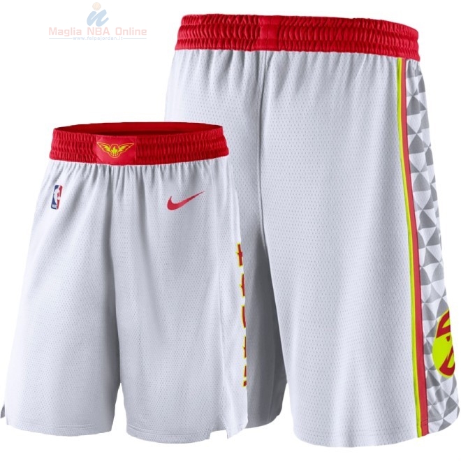 Acquista Pantaloni Basket Atlanta Hawks Nike Bianco 2018-19