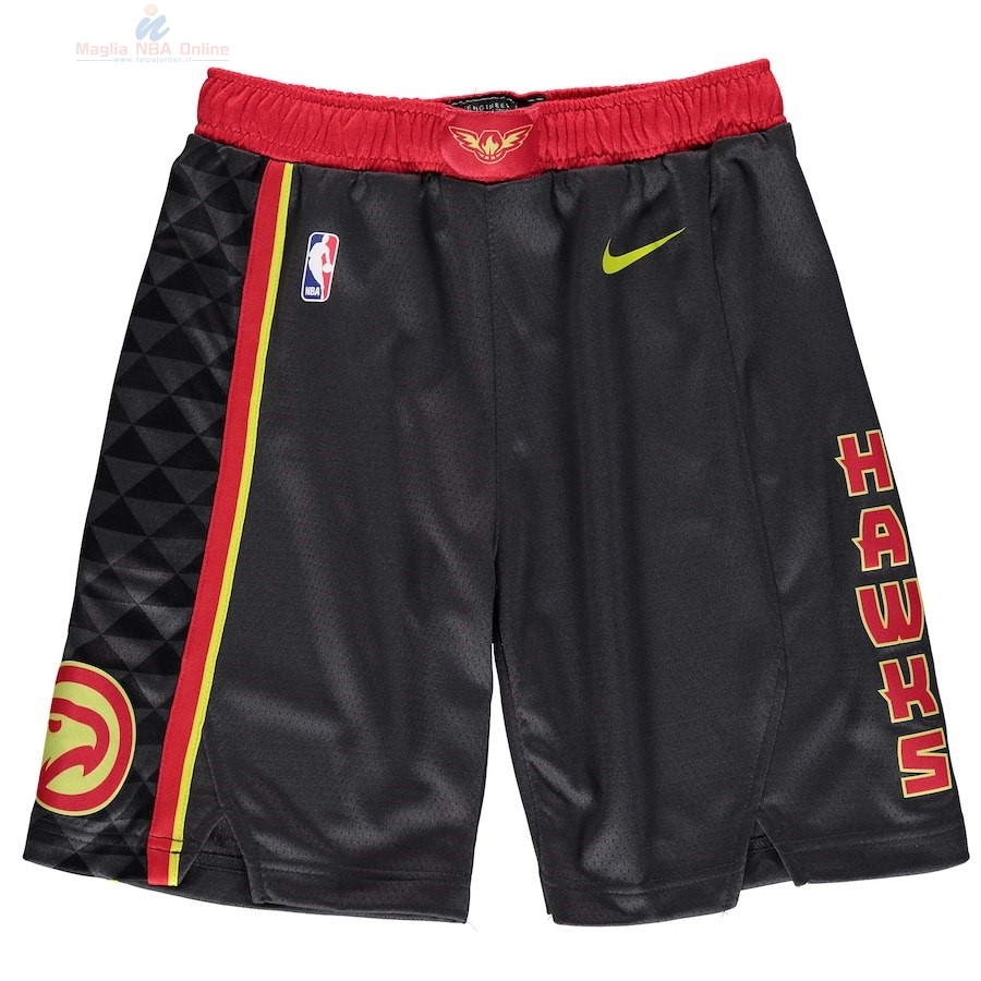 Acquista Pantaloni Basket Bambino Atlanta Hawks Nike Nero 2018