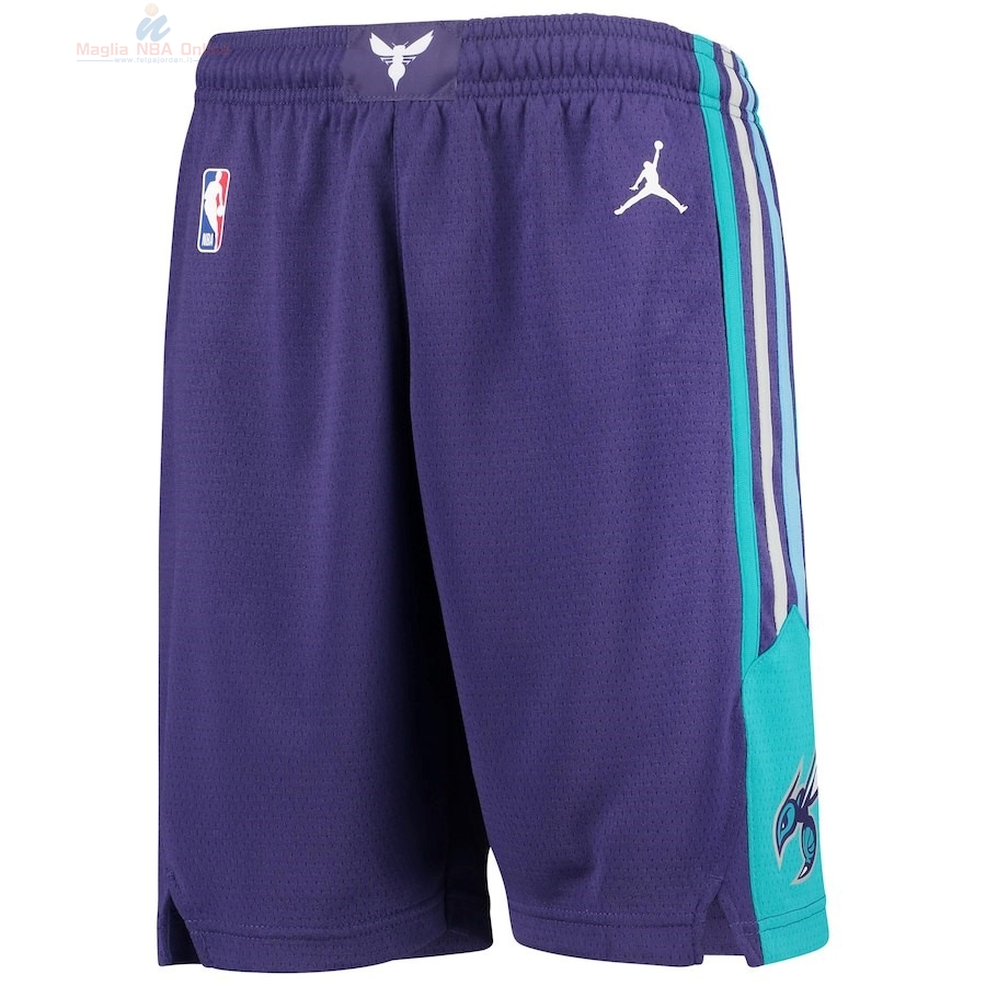 Acquista Pantaloni Basket Bambino Charlotte Hornets Nike Porpora 2018