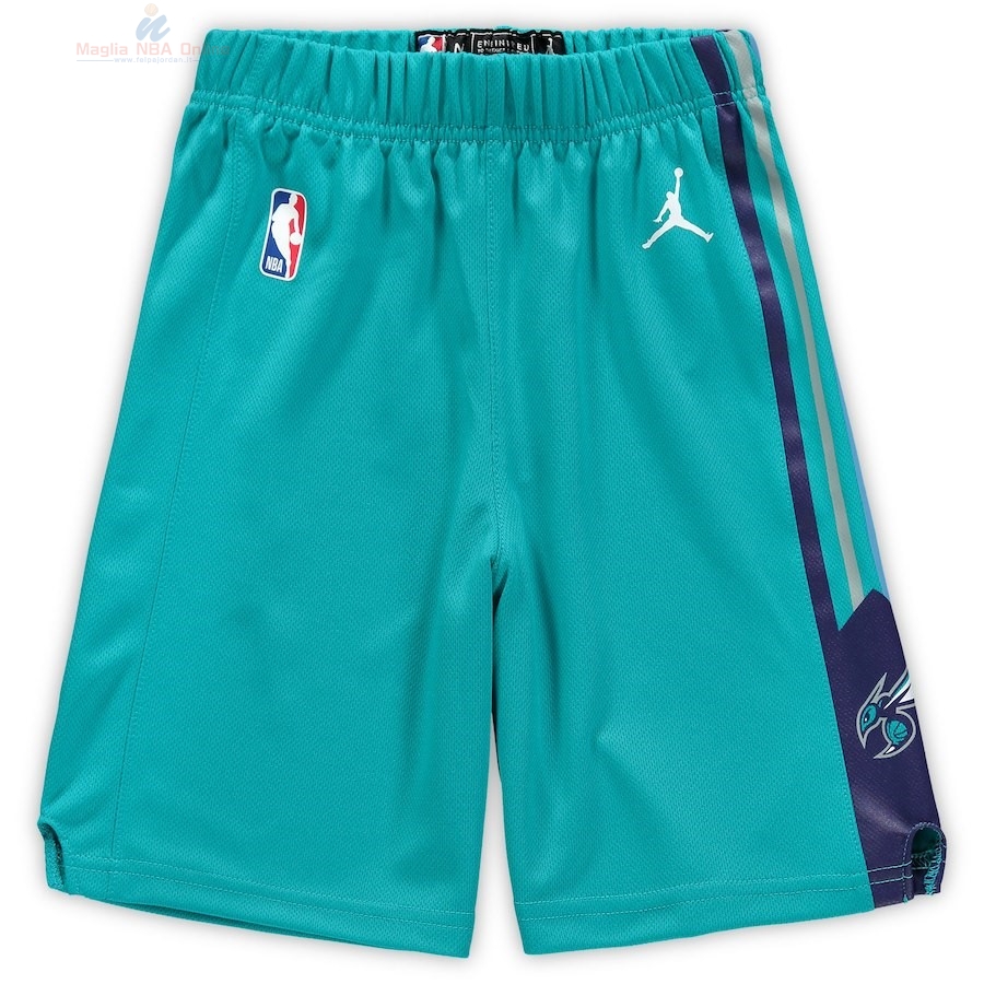 Acquista Pantaloni Basket Bambino Charlotte Hornets Nike Retro Verde 2018