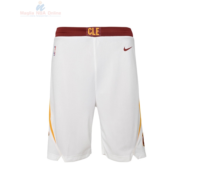 Acquista Pantaloni Basket Bambino Cleveland Cavaliers Nike Bianco Association 2018