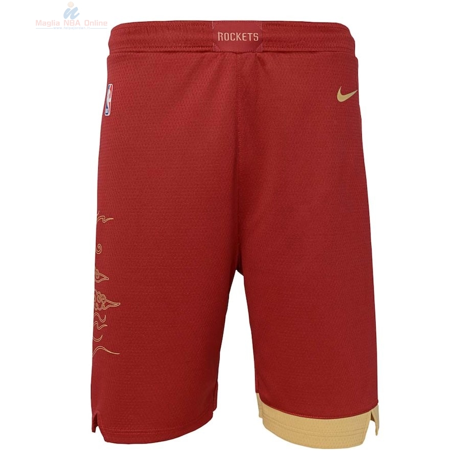 Acquista Pantaloni Basket Bambino Houston Rockets Nike Rosso Città 2018-19