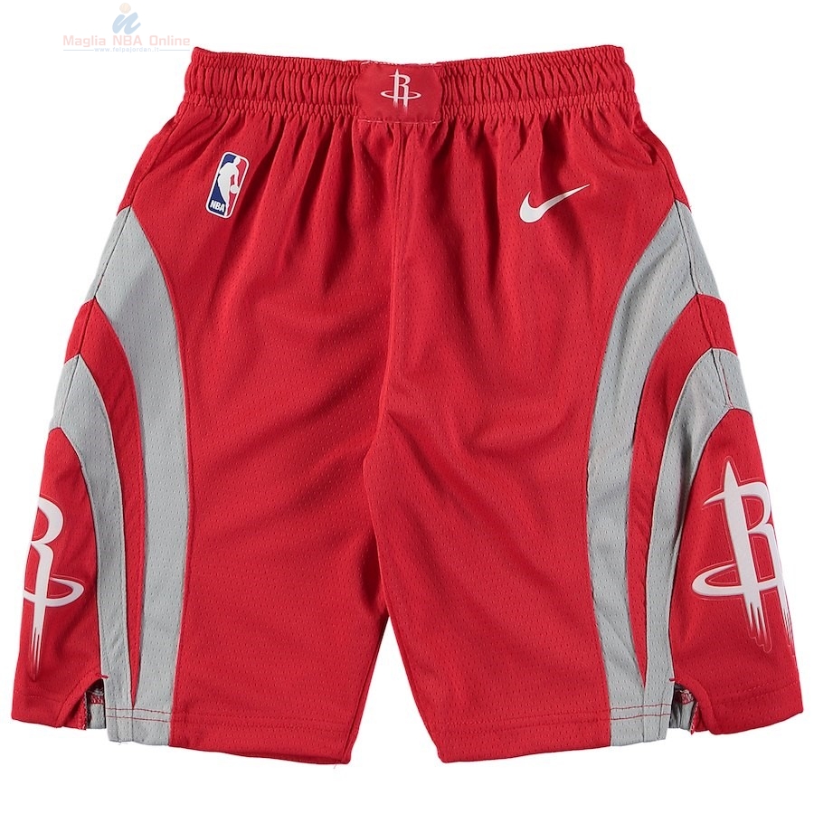 Acquista Pantaloni Basket Bambino Houston Rockets Nike Rosso Icon 2018