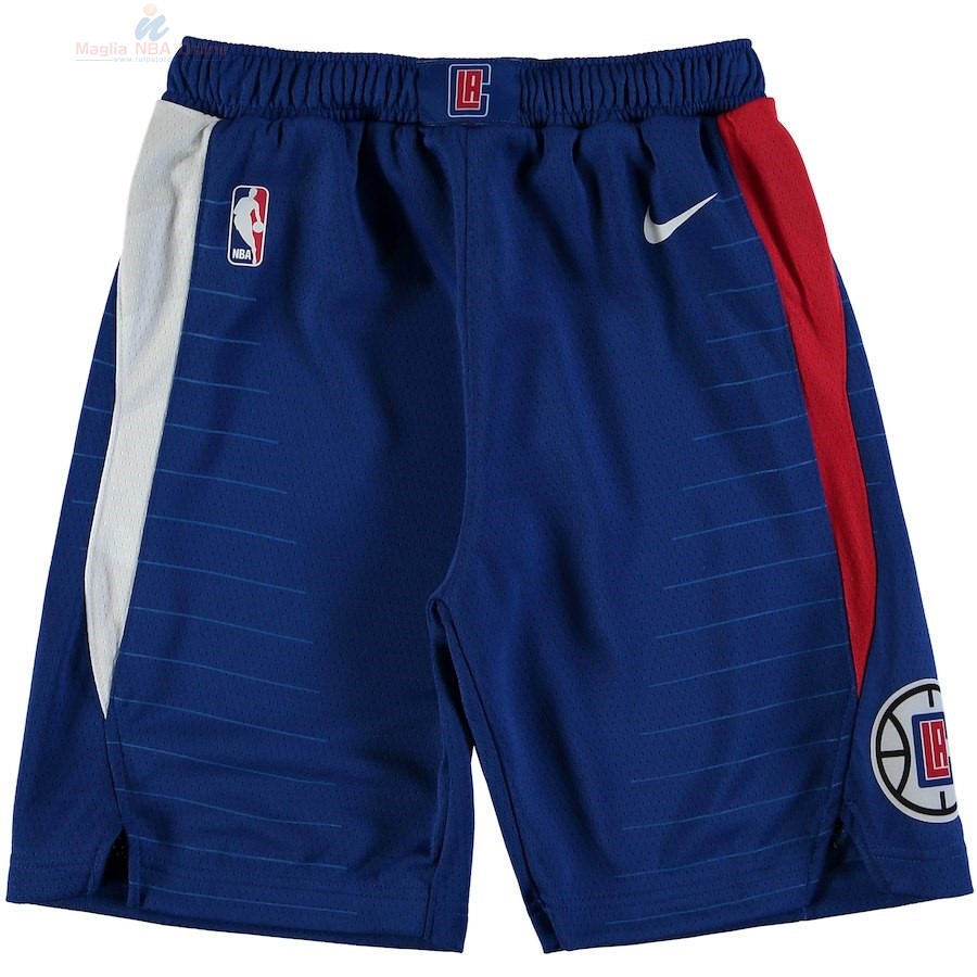 Acquista Pantaloni Basket Bambino L.A.Clippers Nike Reale Blu 2018